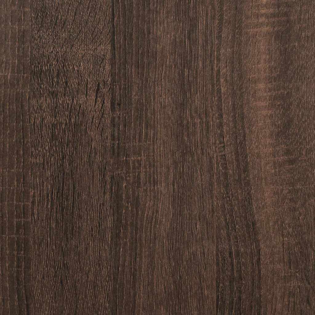 Barna tölgy színű szerelt fa fali szekrény 75 x 35 x 60 cm 9