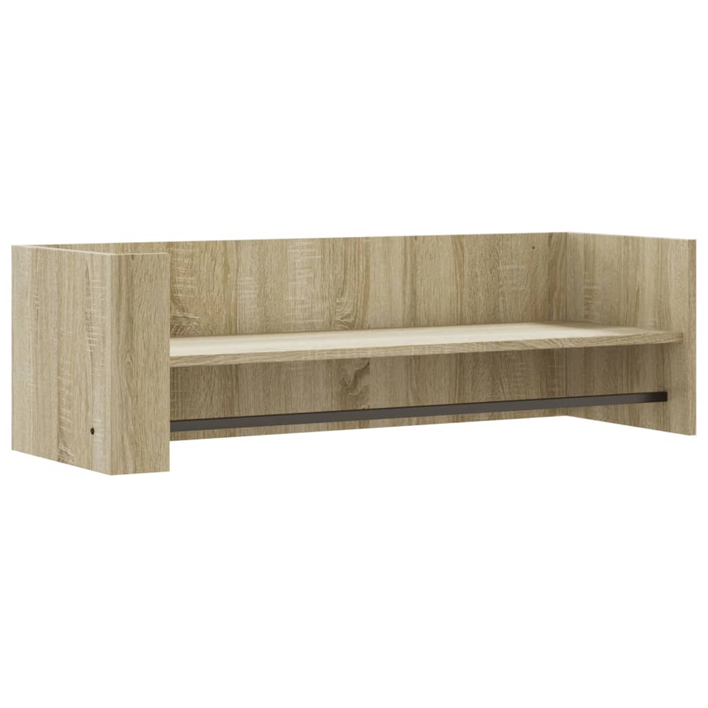Sonoma tölgy színű szerelt fa fali polc 100 x 35 x 30,5 cm 2
