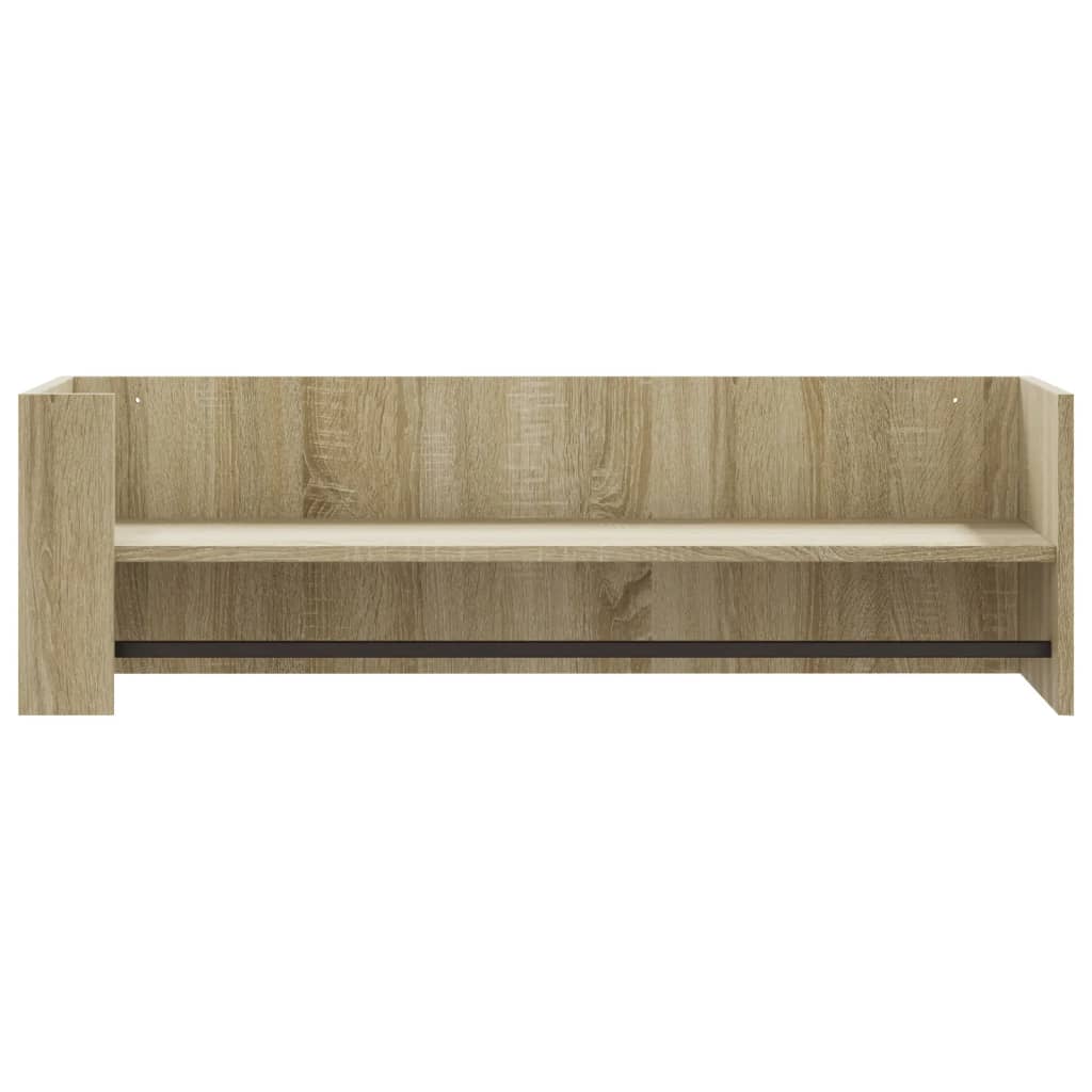 Sonoma tölgy színű szerelt fa fali polc 100 x 35 x 30,5 cm 4