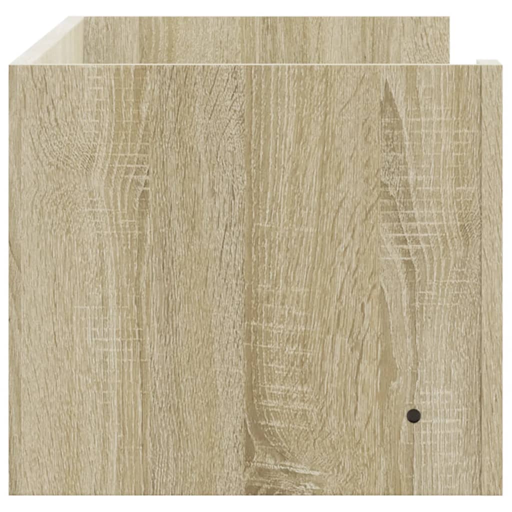 Sonoma tölgy színű szerelt fa fali polc 100 x 35 x 30,5 cm 5