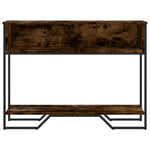 Füstös tölgy színű szerelt fa tálalóasztal 100x35x74,5 cm 4