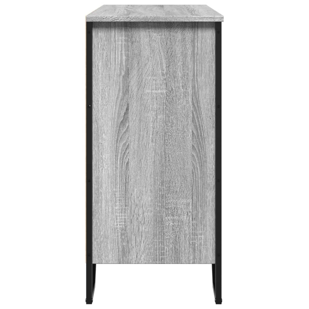 Szürke sonoma színű szerelt fa tálalószekrény 91x35,5x74,5 cm 5
