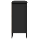 Fekete szerelt fa tálalószekrény 97 x 32,5 x 74,5 cm 6