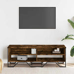 Füstös tölgy színű szerelt fa TV-szekrény 122 x 34 x 41 cm 3