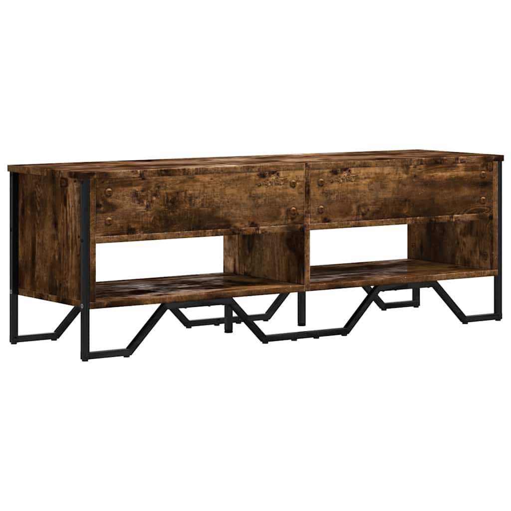 Füstös tölgy színű szerelt fa TV-szekrény 122 x 34 x 41 cm 6