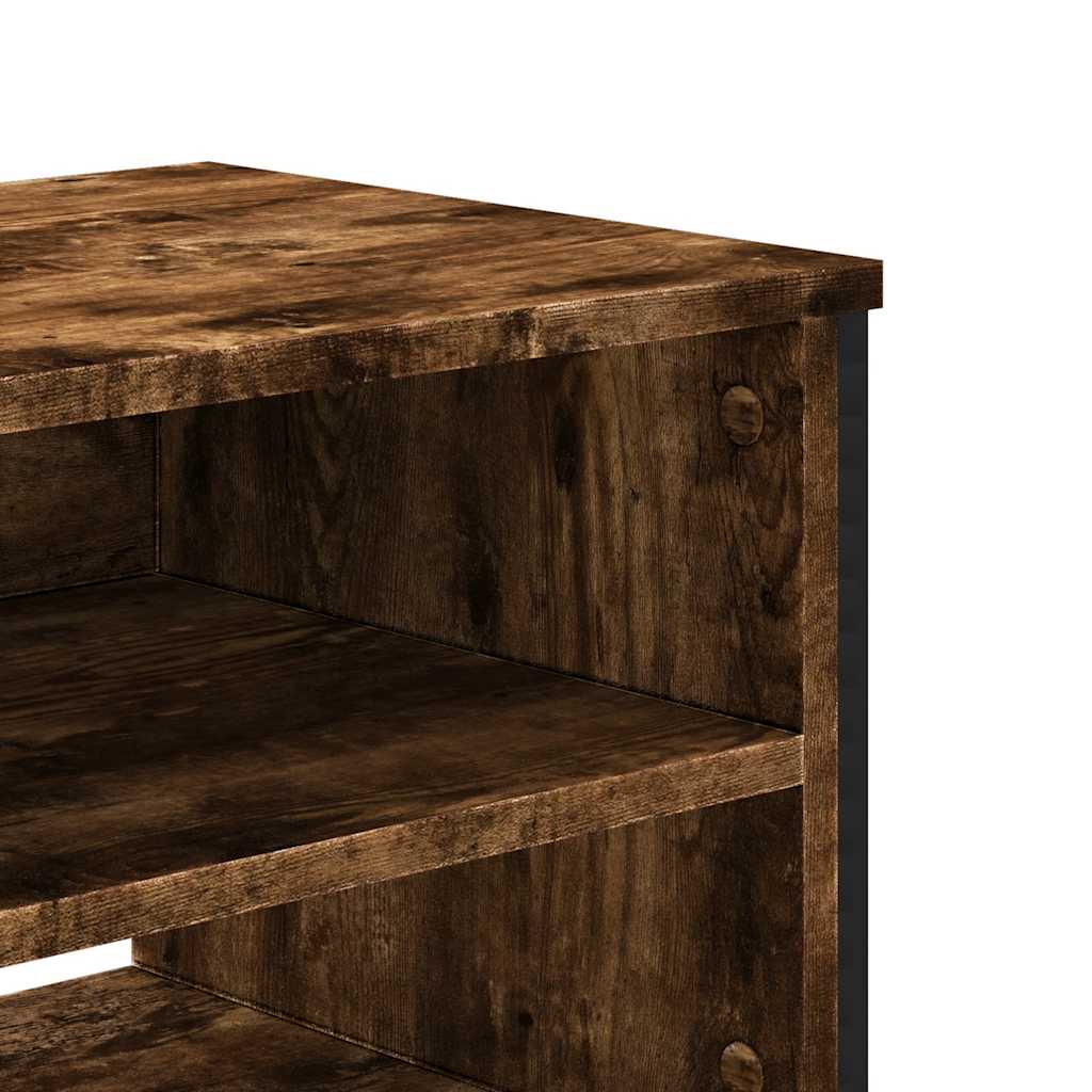 Füstös tölgy színű szerelt fa TV-szekrény 122 x 34 x 41 cm 7