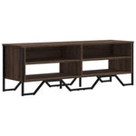 Barna tölgy színű szerelt fa TV-szekrény 122 x 34 x 41 cm 2