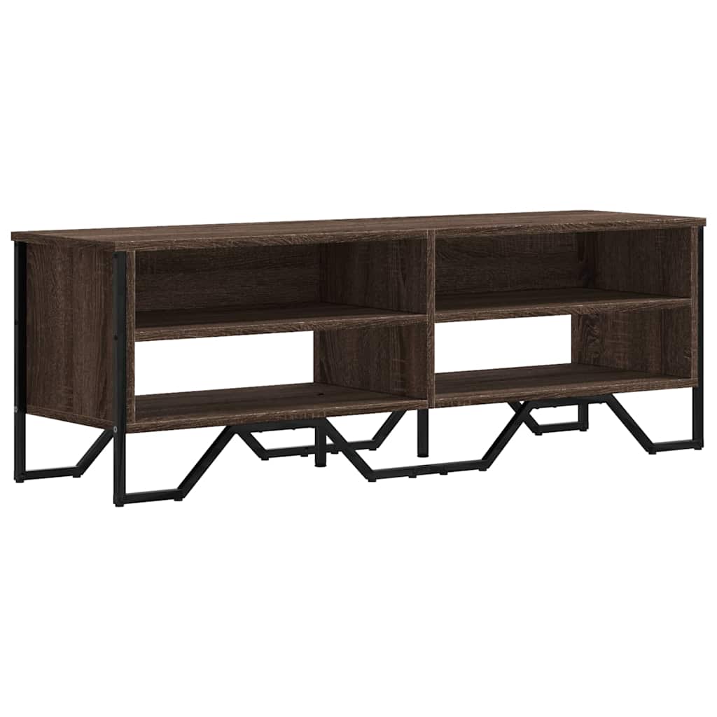 Barna tölgy színű szerelt fa TV-szekrény 122 x 34 x 41 cm 2