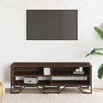Barna tölgy színű szerelt fa TV-szekrény 122 x 34 x 41 cm 3