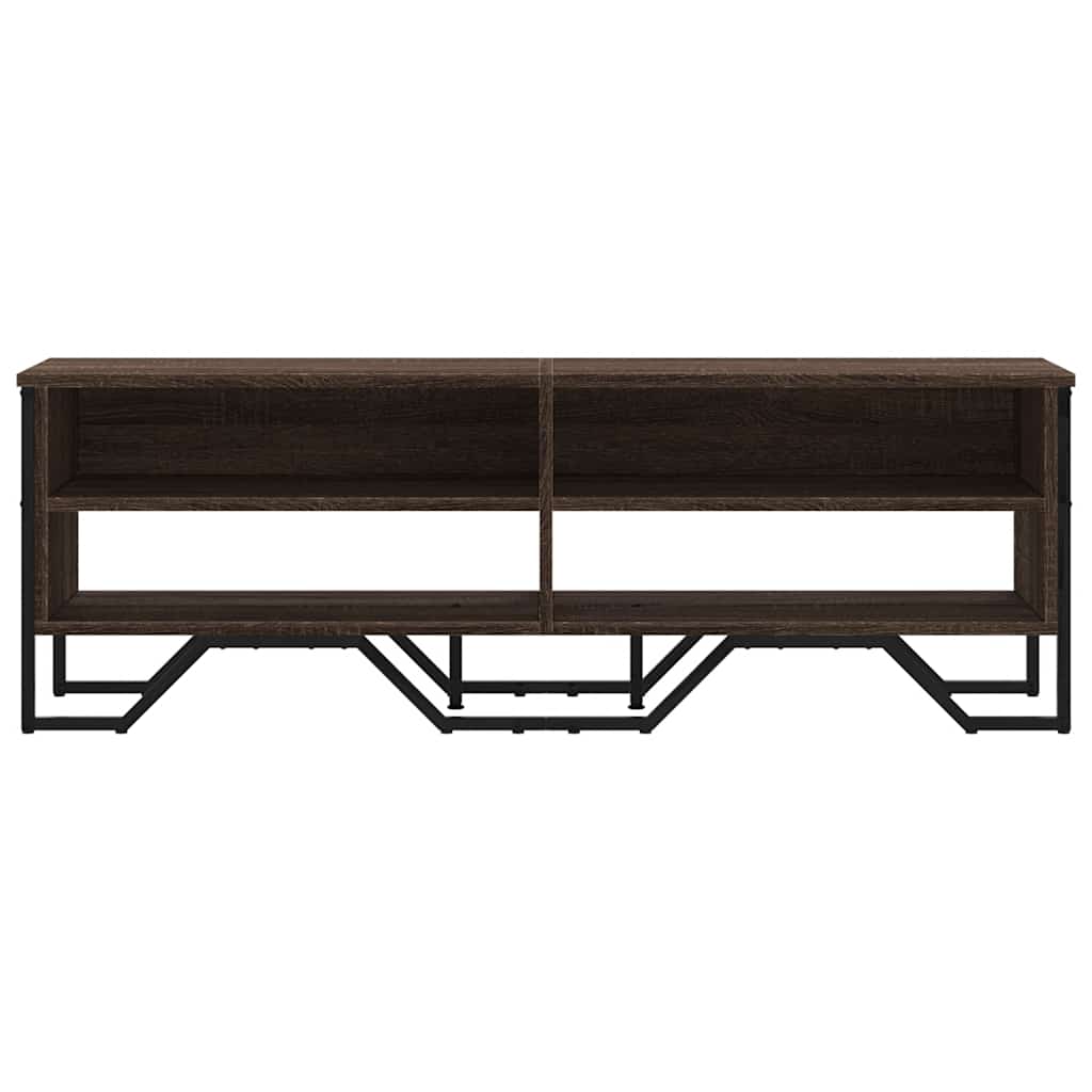 Barna tölgy színű szerelt fa TV-szekrény 122 x 34 x 41 cm 4