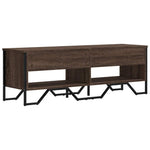 Barna tölgy színű szerelt fa TV-szekrény 122 x 34 x 41 cm 6