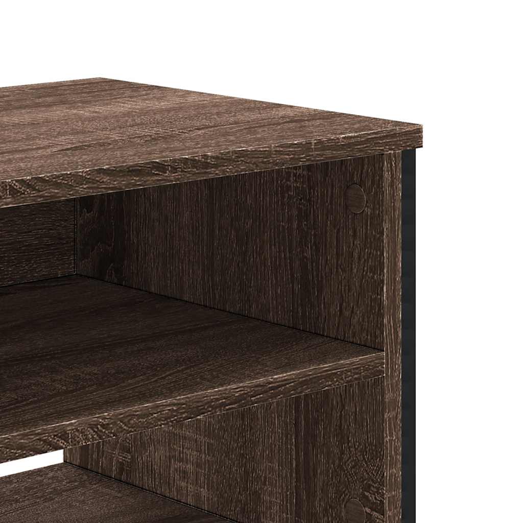 Barna tölgy színű szerelt fa TV-szekrény 122 x 34 x 41 cm 7