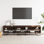 Barna tölgyszínű szerelt fa TV-szekrény 180 x 34 x 41 cm 3