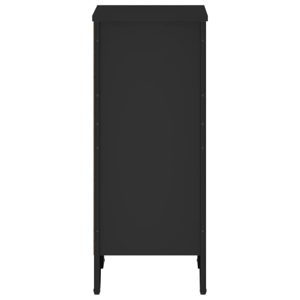 Fekete szerelt fa könyvszekrény 50 x 31 x 74,5 cm 5
