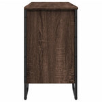 Barna tölgy szerelt fa fürdőszobai mosdószekrény 91x35x60 cm 5