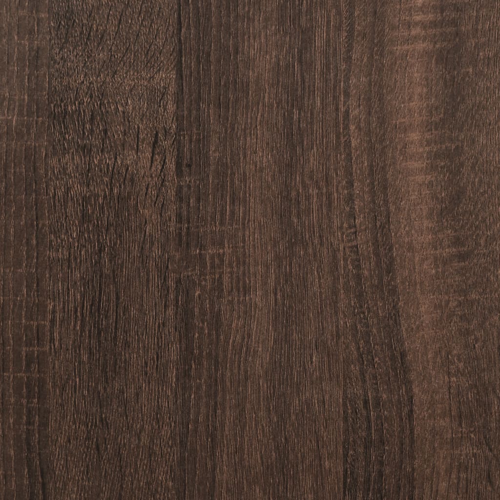 Barna tölgy szerelt fa fürdőszobai mosdószekrény 91x35x60 cm 10