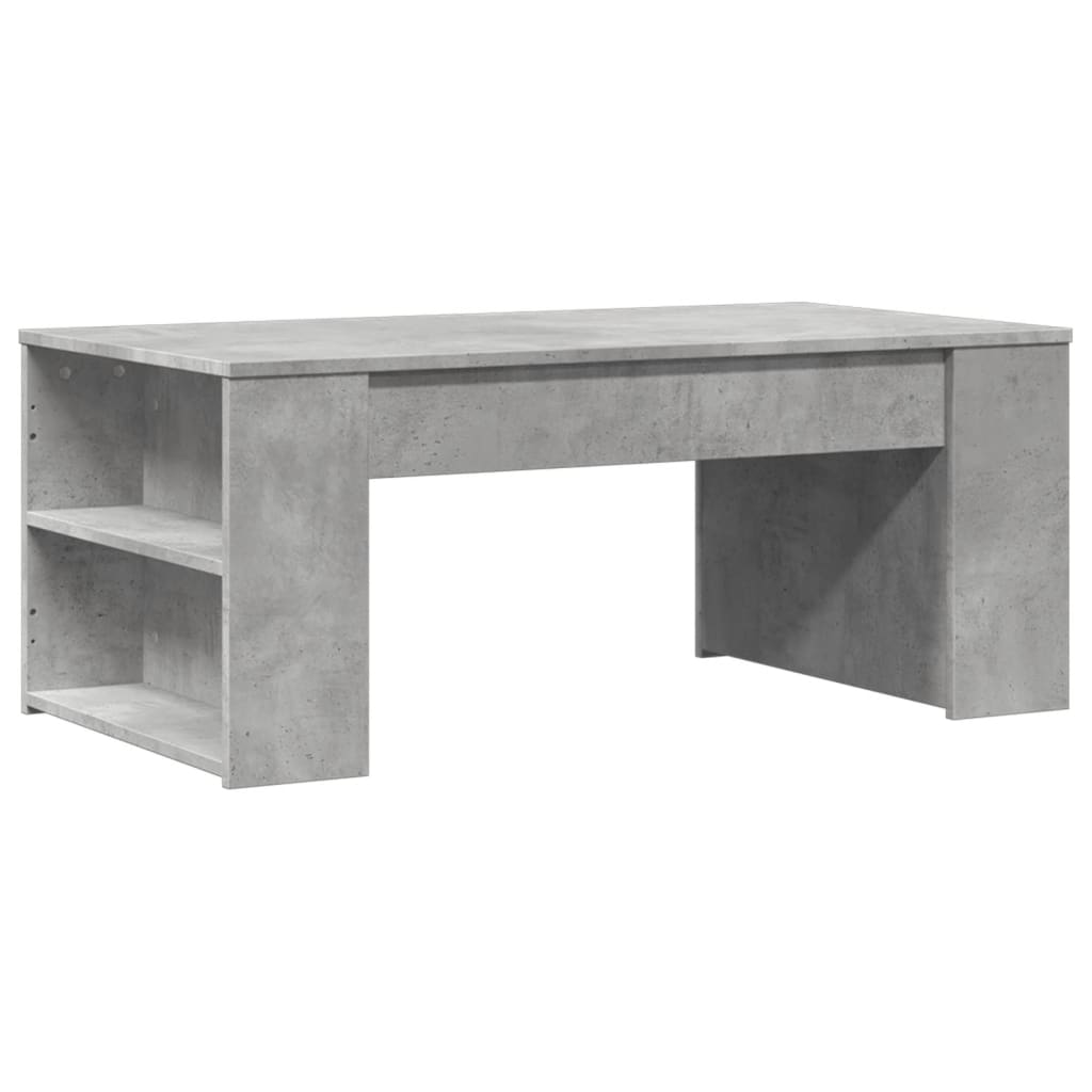 Betonszürke szerelt fa dohányzóasztal 102 x 55 x 42 cm 2