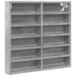 Betonszürke szerelt fa vitrinszekrény 60 x 8,5 x 58 cm 2