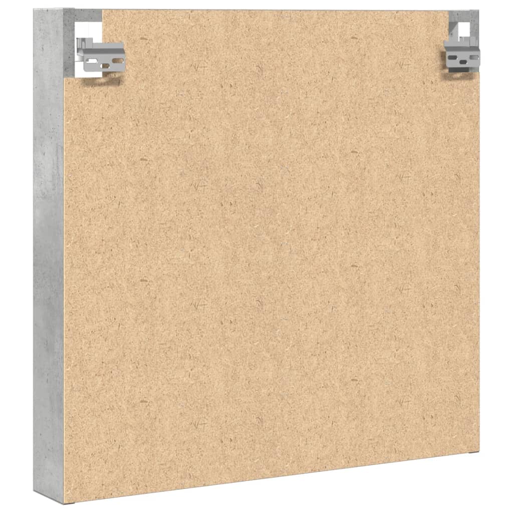 Betonszürke szerelt fa vitrinszekrény 60 x 8,5 x 58 cm 6