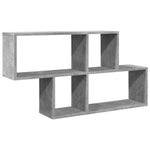 Betonszürke szerelt fa fali polc 100 x 20 x 53 cm 2
