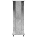 Betonszürke szerelt fa ruhásszekrény kerékkel 102 x 38 x 110 cm 5