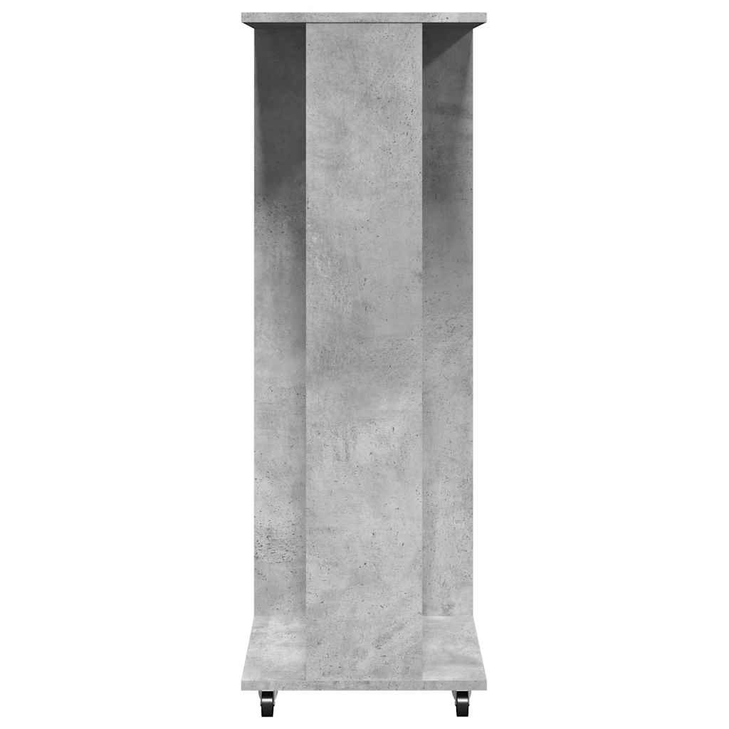 Betonszürke szerelt fa ruhásszekrény kerékkel 102 x 38 x 110 cm 5