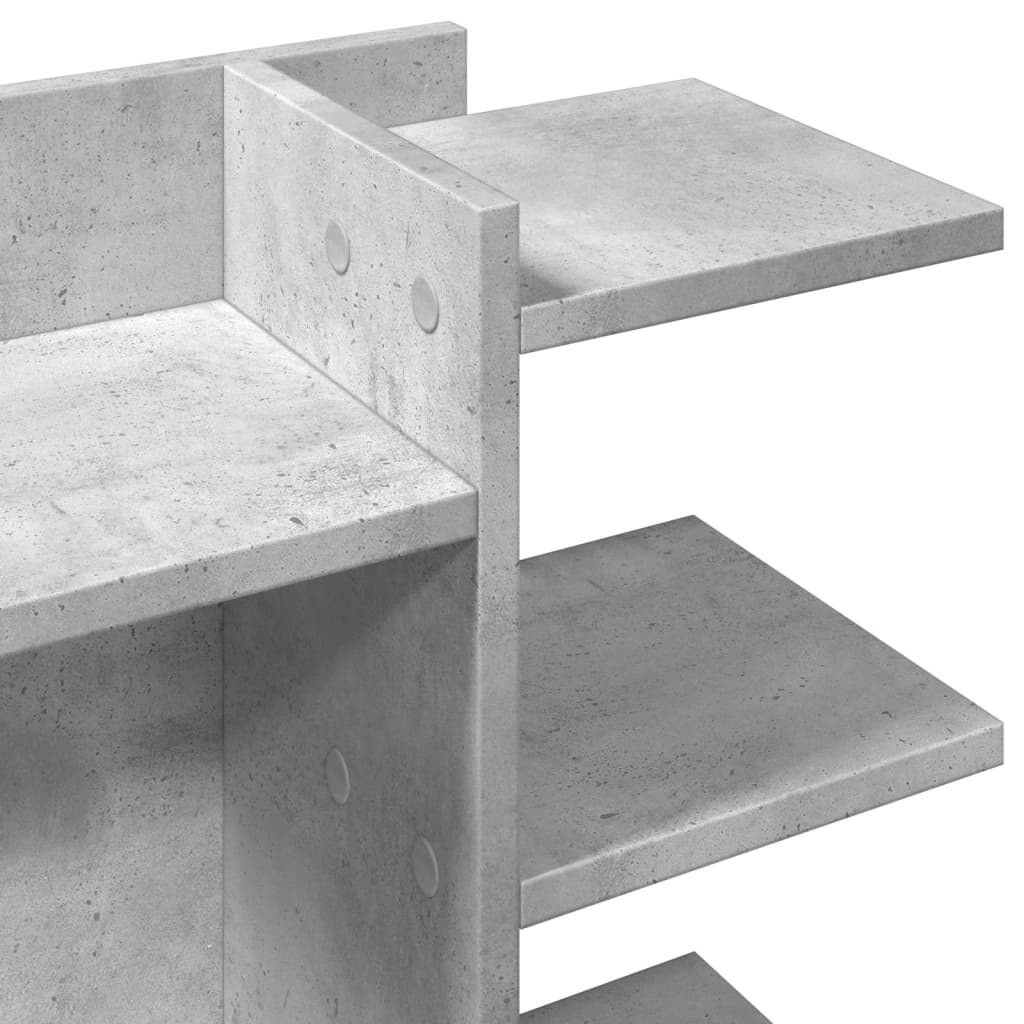 Betonszürke szerelt fa asztali szervező 42 x 21,5 x 42 cm 7