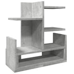 Betonszürke szerelt fa asztali szervező 49 x 20 x 52,5 cm 2