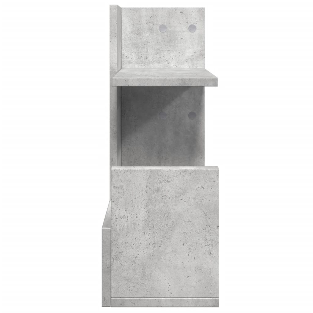 Betonszürke szerelt fa asztali szervező 49 x 20 x 52,5 cm 5