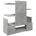 Betonszürke szerelt fa asztali szervező 49 x 20 x 52,5 cm 6