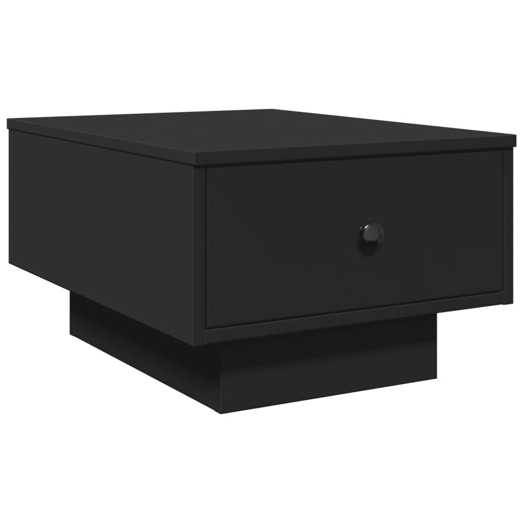Fekete szerelt fa dohányzóasztal 60 x 45 x 31 cm 2