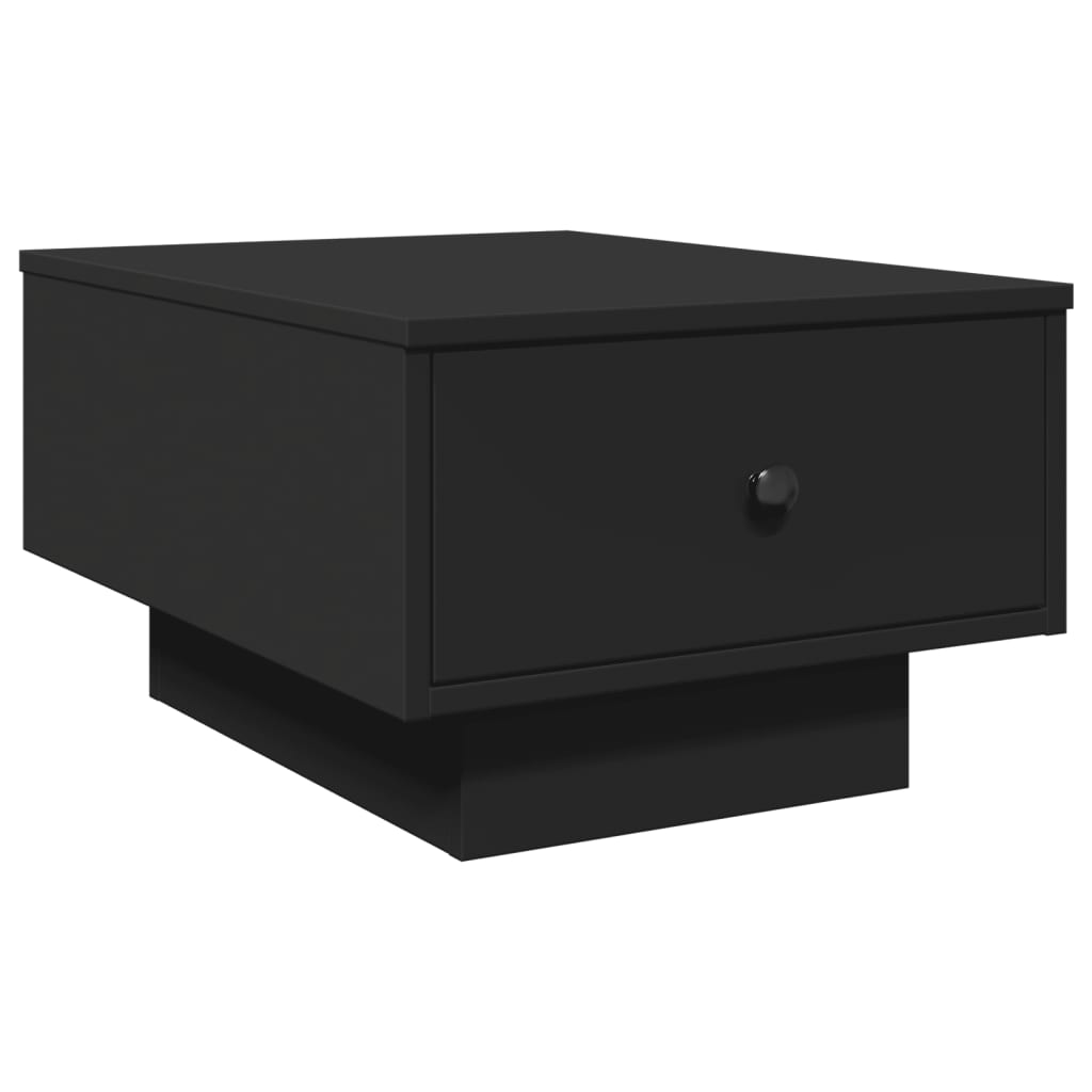 Fekete szerelt fa dohányzóasztal 60 x 45 x 31 cm 6