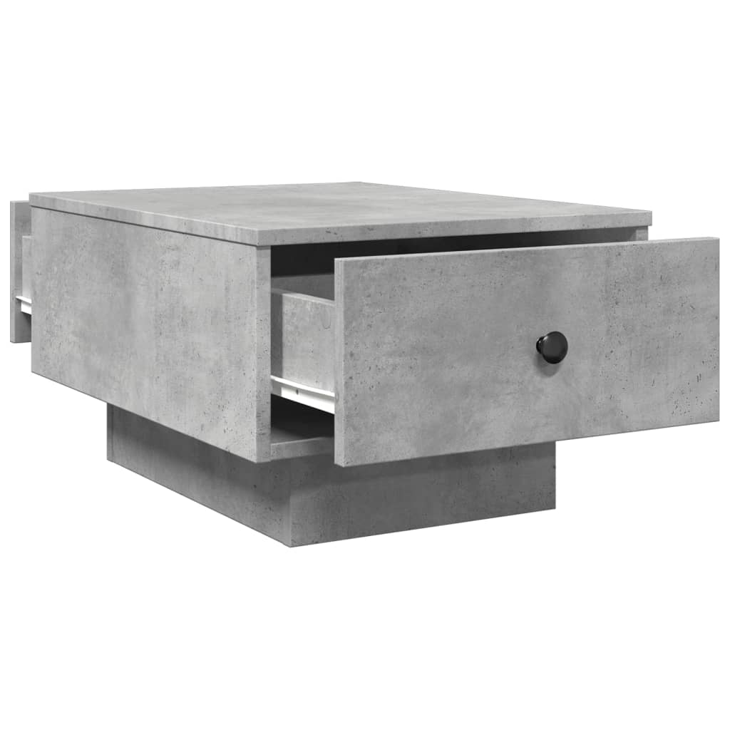 Betonszürke szerelt fa dohányzóasztal 60 x 45 x 31 cm 7