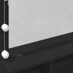 Fekete fésülködőasztal LED-del 80 x 41 x 134,5 cm 12