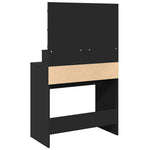 Fekete fésülködőasztal LED-del 80 x 41 x 134,5 cm 7
