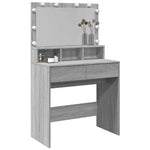 Szürke sonoma színű fésülködőasztal LED-del 80 x 41 x 134,5 cm 4