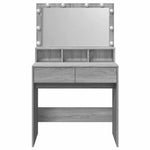 Szürke sonoma színű fésülködőasztal LED-del 80 x 41 x 134,5 cm 5