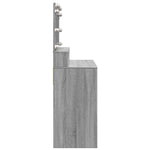 Szürke sonoma színű fésülködőasztal LED-del 80 x 41 x 134,5 cm 6