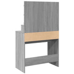 Szürke sonoma színű fésülködőasztal LED-del 80 x 41 x 134,5 cm 7