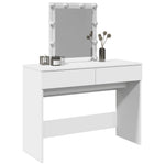 Fehér fésülködőasztal LED-del 100 x 40 x 130 cm 4