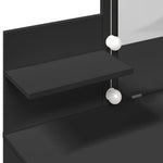 Fekete LED-es fésülködőasztal 100 x 40 x 130 cm 12