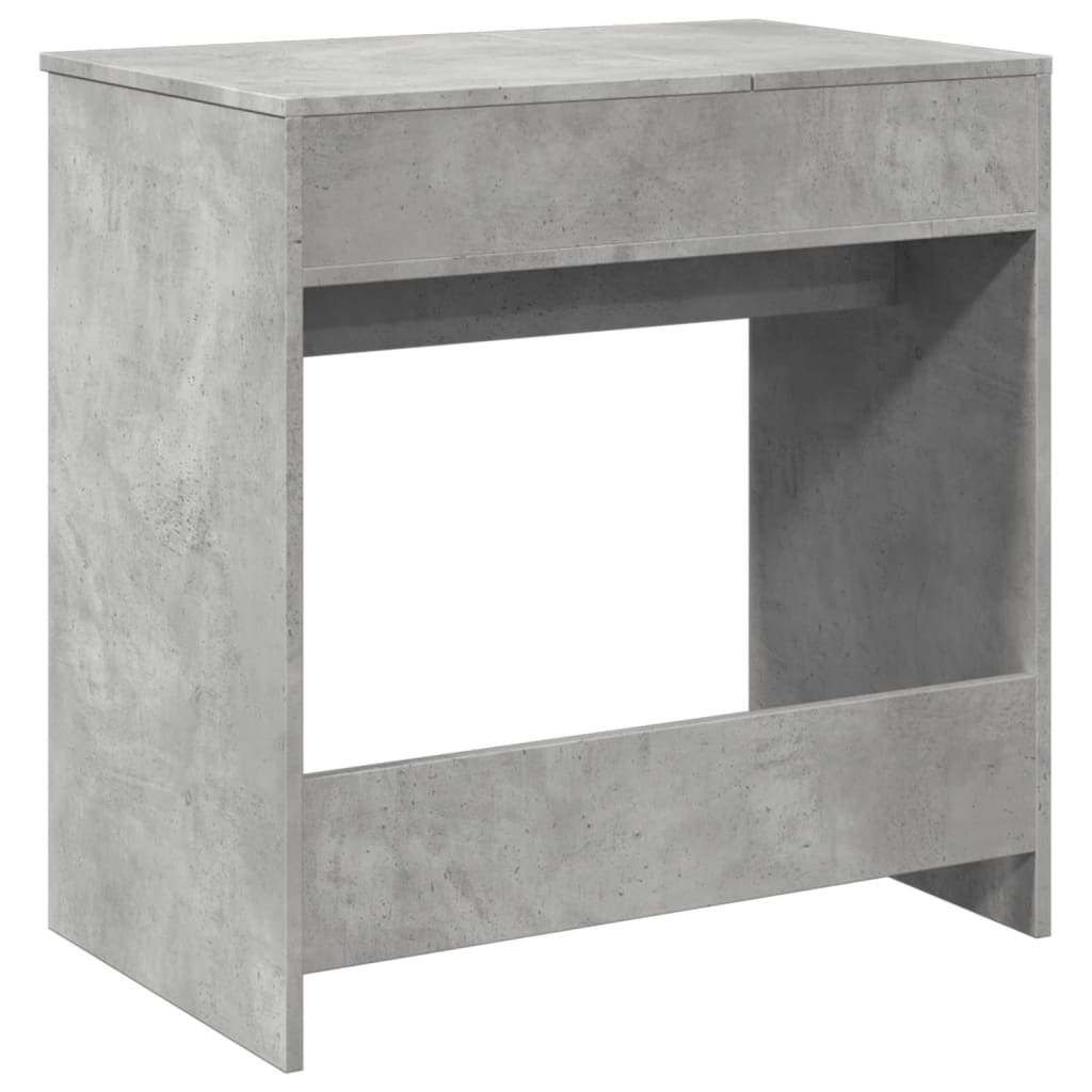 Betonszürke fésülködőasztal tükörrel 73 x 46,5 x 120 cm 7