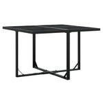 5 részes fekete polyrattan kerti étkezőgarnitúra 5