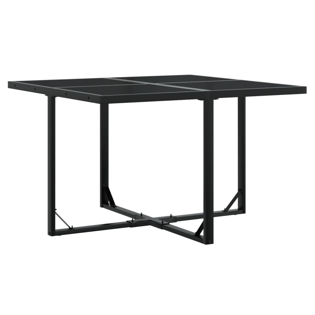 5 részes fekete polyrattan kerti étkezőgarnitúra 5