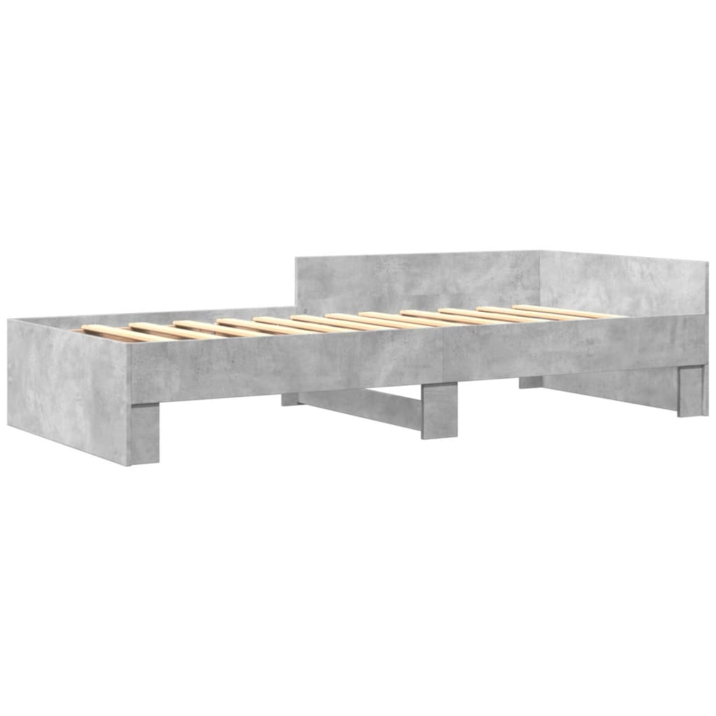 Betonszürke szerelt fa ágykeret 75 x 190 cm 3