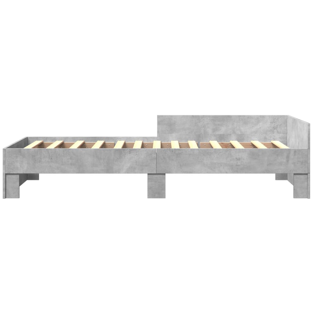 Betonszürke szerelt fa ágykeret 75 x 190 cm 4