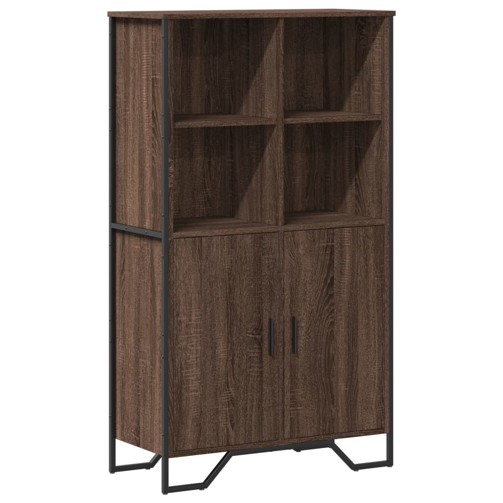 Barna tölgy színű szerelt fa magasszekrény 79,5x35,5x137,5 cm 2