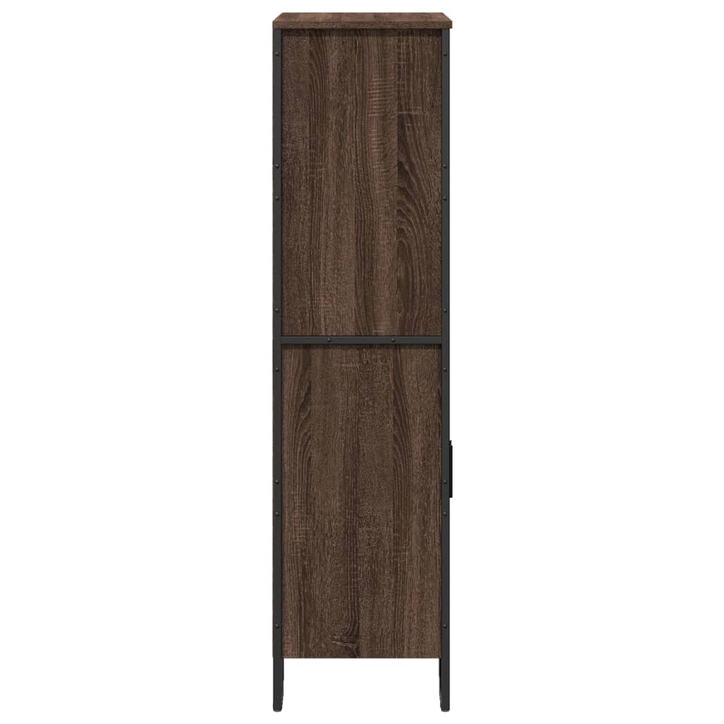 Barna tölgy színű szerelt fa magasszekrény 79,5x35,5x137,5 cm 5