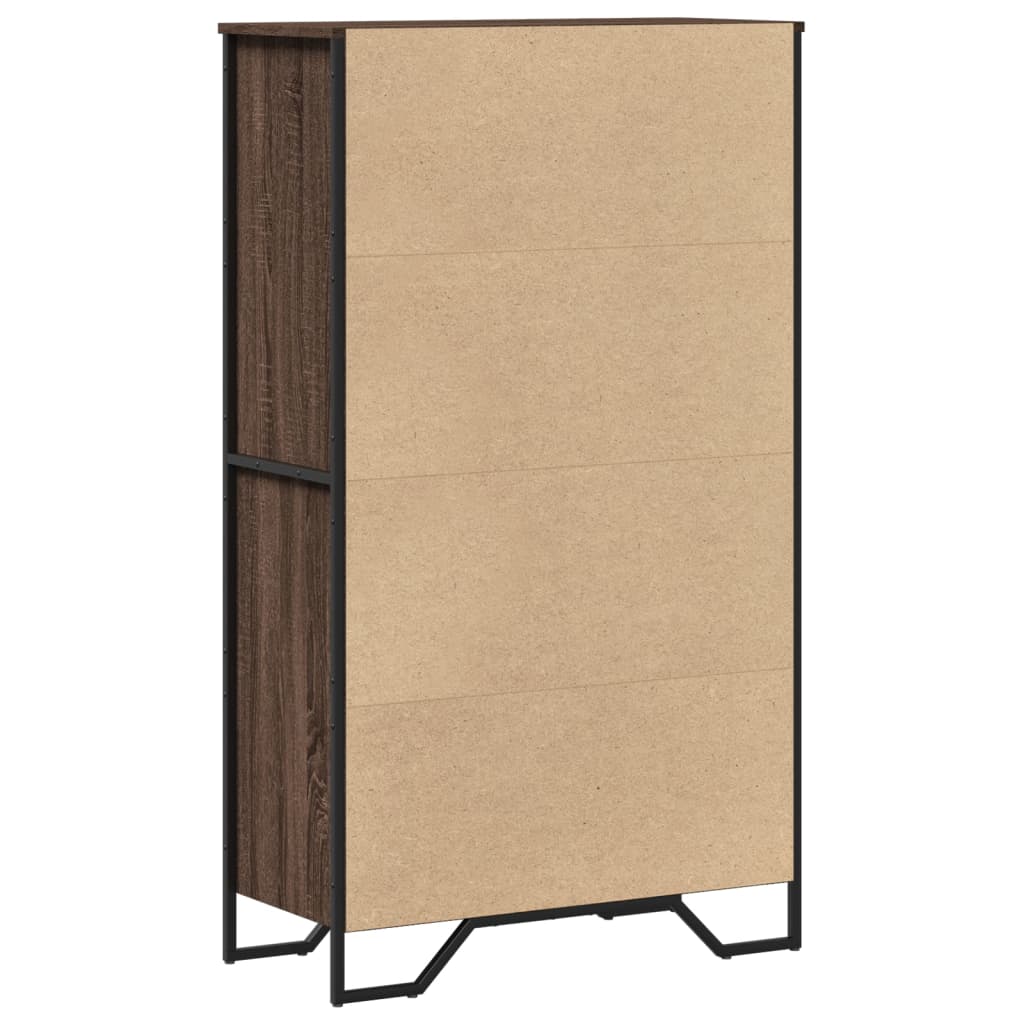 Barna tölgy színű szerelt fa magasszekrény 79,5x35,5x137,5 cm 6