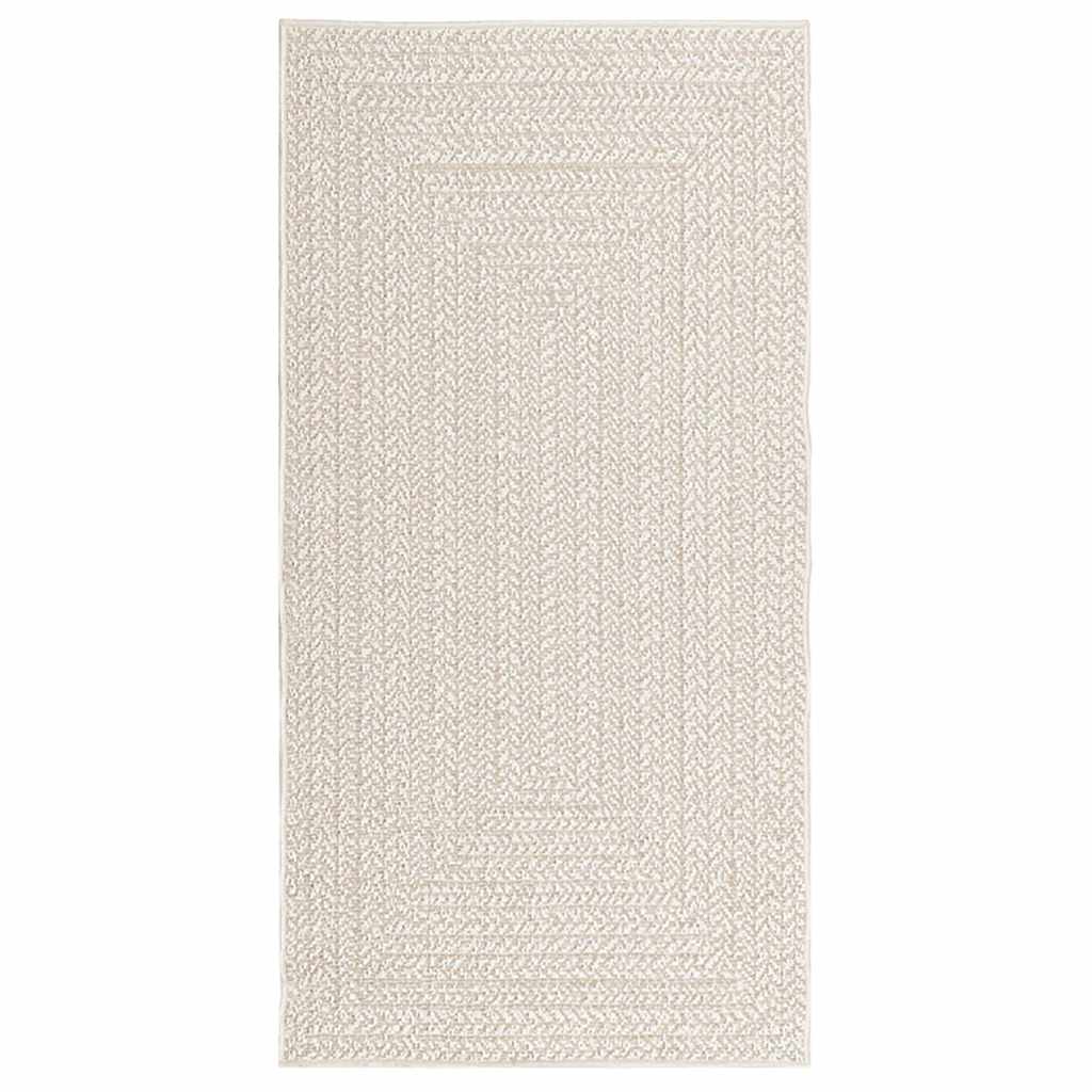 ZIZUR krém juta hatású beltéri és kültéri szőnyeg 80x150 cm 3